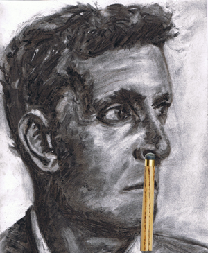 Wittgenstein with cue